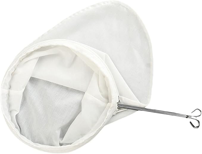 Reusable Coffee Tea Filter Cloth Fine Mesh Cotton Fabric Zipper Closure Tea Filter Sock for Milk Tea Lovers