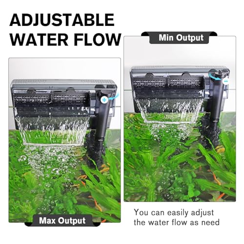 Aquarium HOB Filter 315 GPH for 40