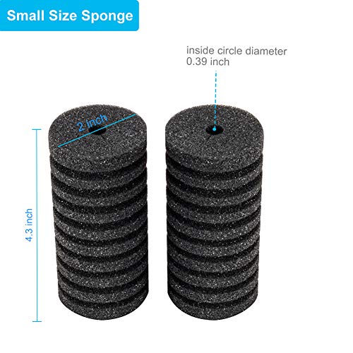 Pack of 4 Replacement Sponges for Aquarium Double Sponge Filter
