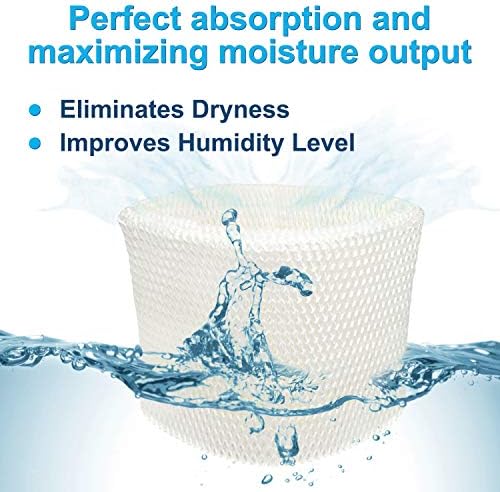 HQRP Wick Filter Compatible with Vicks WF2 Replacement; V3100, V3500, V3600, V3700, V3800, V3900, VEV320 Humidifiers