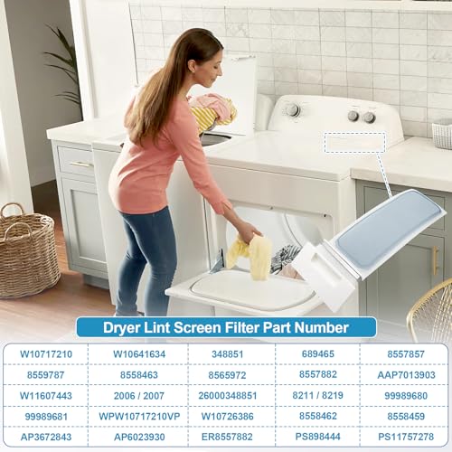 WPW10717210 W11778253 Dryer Lint Screen Filter Fit for Whirlpool Kenmore