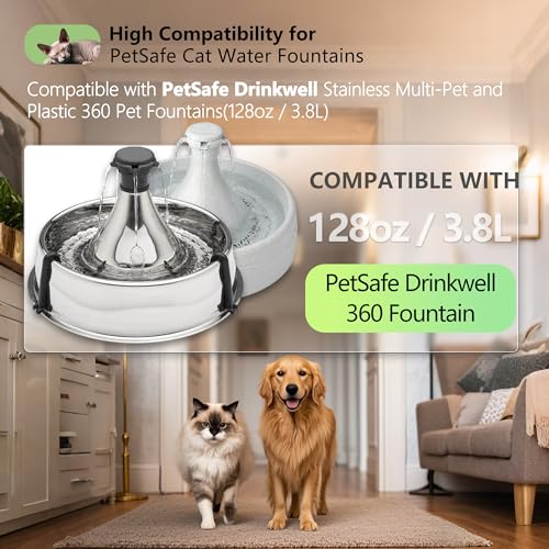4+4 Packs Premium Cat and Dog Water Fountain Carbon Filters (8 Count)