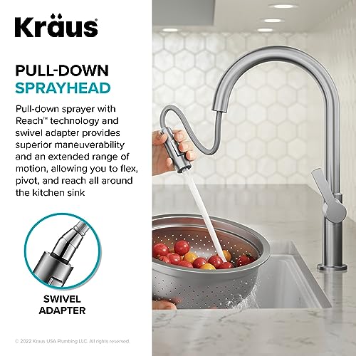 Black Stainless Steel Pull Down Kitchen Faucet KPF
