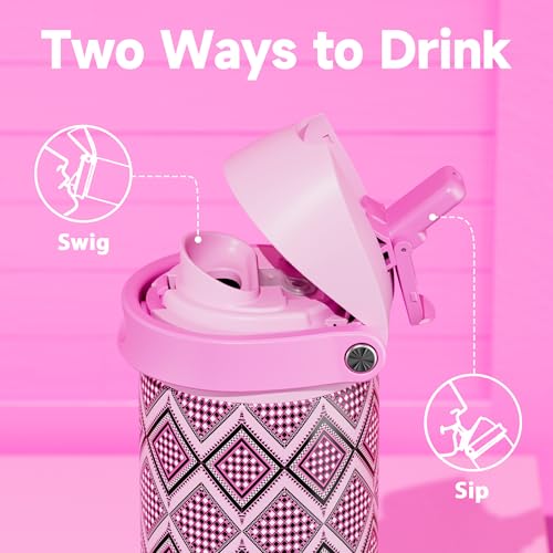 24 oz Insulated Water Bottle with Straw