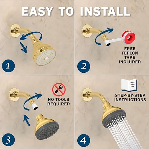 Pressure Boosting Shower Head