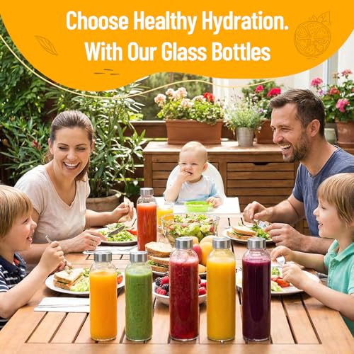 Clear Glass Bottles with Lids (3 Count)