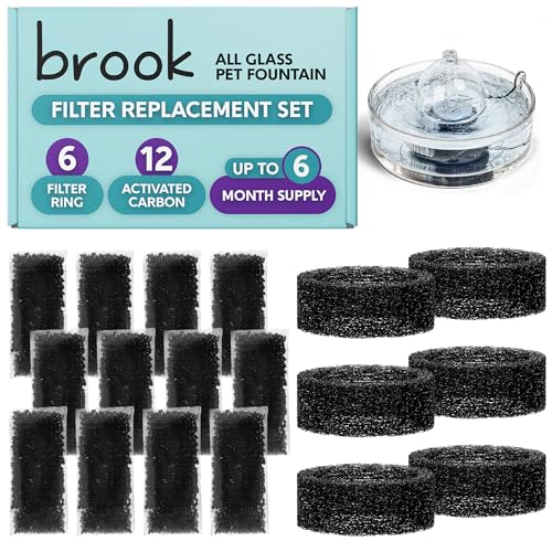 Glass Pet Fountain Filter Replacement Set