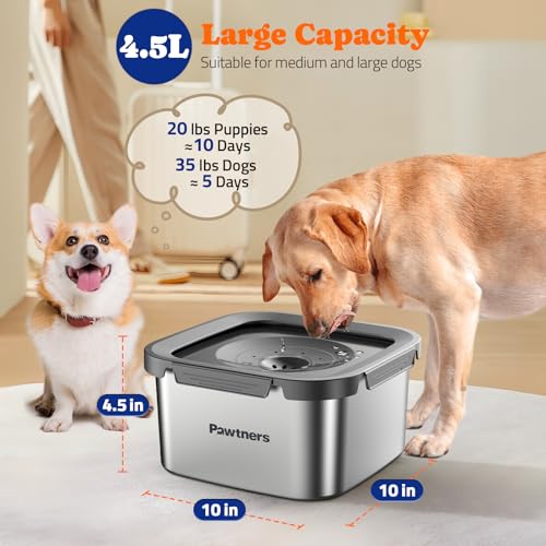 Stainless Steel Dog Water Bowl No Spill