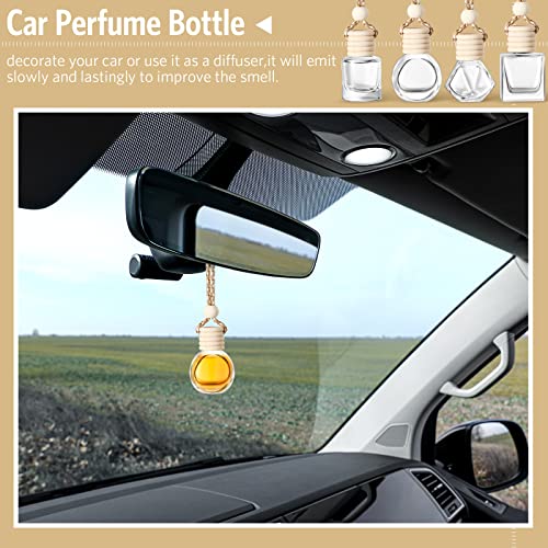 100 Pcs Car Diffuser Bottles Empty Bulk with Wood Cap (100 Count)