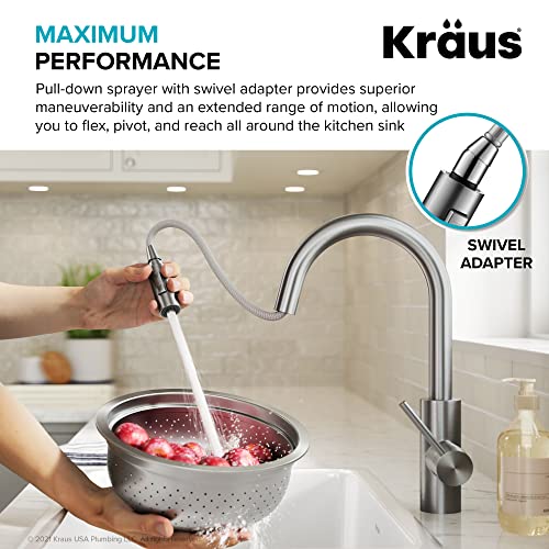 Spot Free Stainless Steel Pull Down Kitchen Faucet KPF
