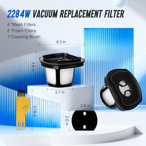 2390A 2284W Vacuum Filter Replacement for Bi (4 Count)