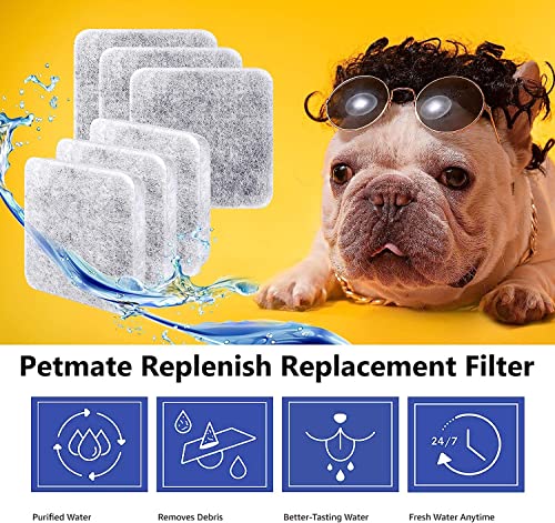 Dog Water Filter Replacement Compatible with Petmate Mason Pet (16 Count)