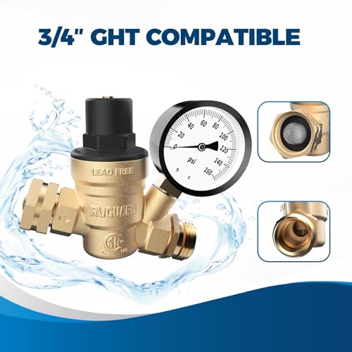 RV Water Pressure Regulator Valve