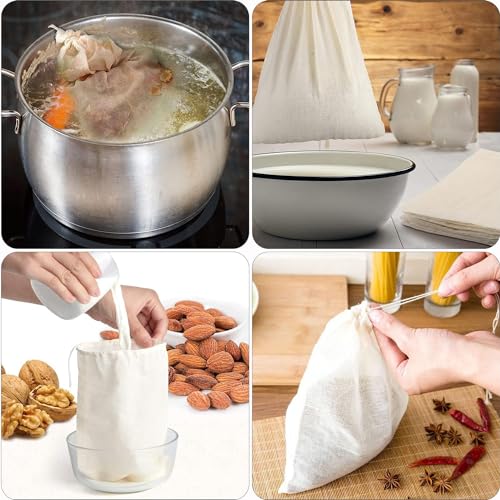 Soup Bags Cotton Mesh Bag for Cooking (20 Count)