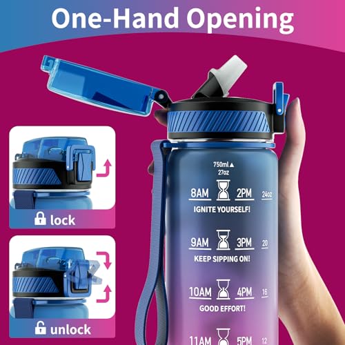 Water Bottle with Straw