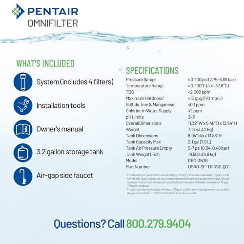 Pentair OMNIFilter QuickConnect Reverse Osmosis System