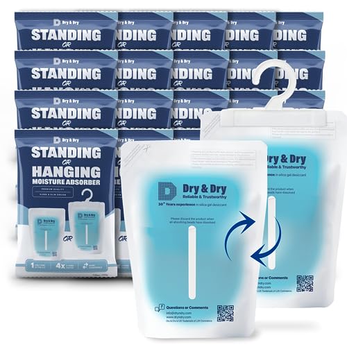 20 Packs Hybrid Moisture Absorbers & Musty Odor Eliminator Dehumidifier to Control Excess Moisture for Basements (20 Count)