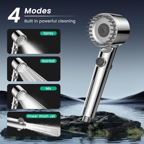 Filtered Shower Head with Handheld 2PCS Filters ShowerHead