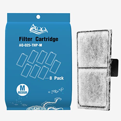 8 Pack Aquarium Filter Cartridge Replacement Fish Tank Filter Cartridge for Aquarium Internal Filter (8 Count)