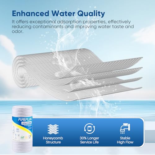 5 Micron 10 x 4.5 Whole House String Wound Sediment Filter for Well Water (3 Count)