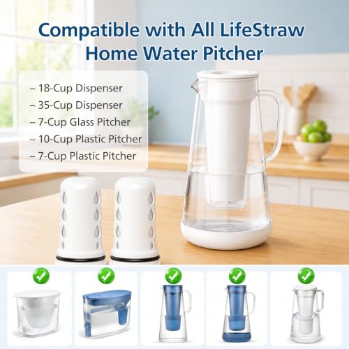 Water Pitcher Filter Replacement for LifeStraw Home
