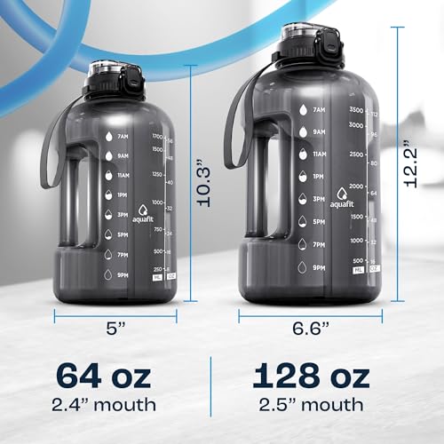 1 Gallon Water Bottle with Time Marker