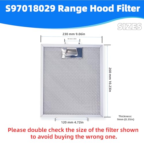 S97018029 Range Hood Filter Replacement 9"x10.25"