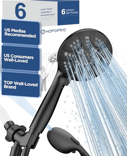 6 Mode High Pressure Handheld Shower Head with Power Wash