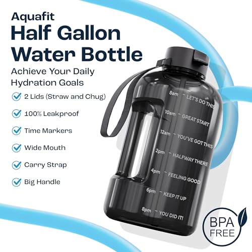 Half Gallon Water Bottle with Motivational Quotes