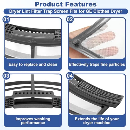 Dryer Lint Screen Filter Replacement CompatibleWith GE WE16X32537