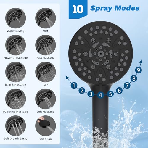 10" Dual Filtered 10" Rainfall Shower Head with Handheld 10