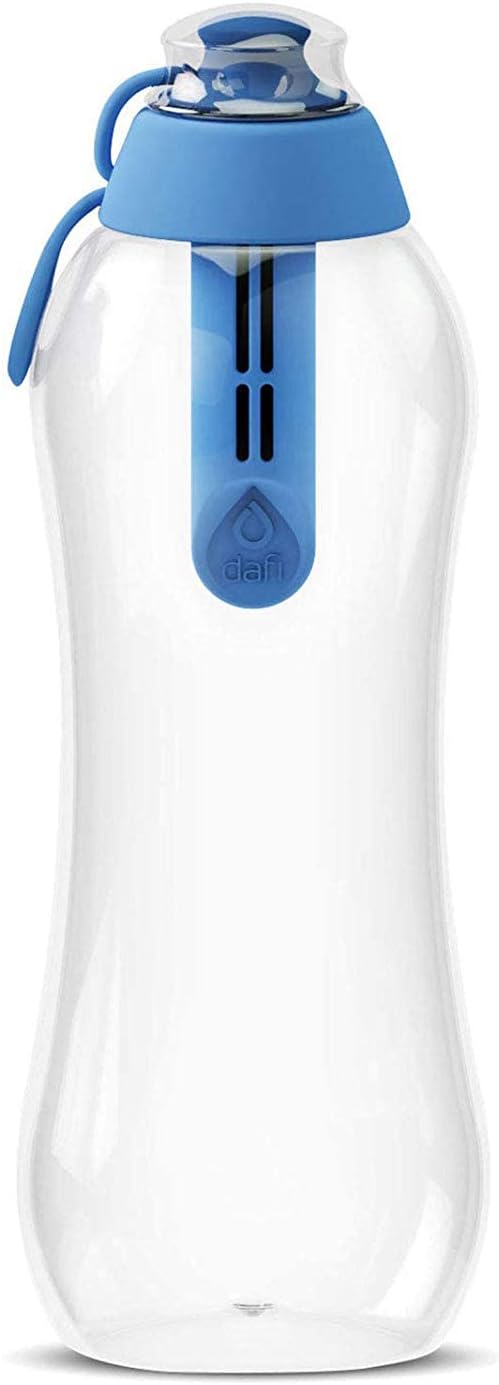 Dafi Sports Water Bottle Filter Replacement - 3-Pack Carbon Water Filters for Dafi Soft & Solid Bottles - Lasts Two Months or 40 Gallons Efficiency - Removes Chlorine Taste - BPA-Free - Colour Blue