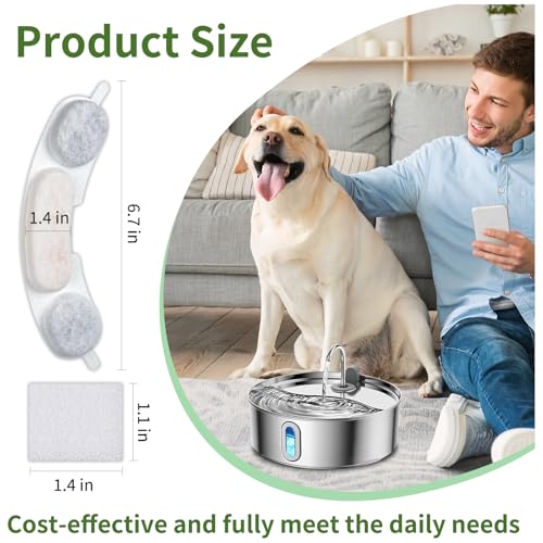 12 Sets Pet Dog Replacement Filters Compatible with Smartoo 7l (12 Count)