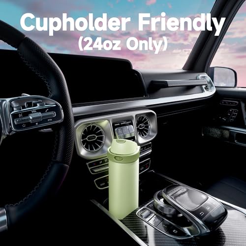 24 oz Insulated Water Bottle with Straw