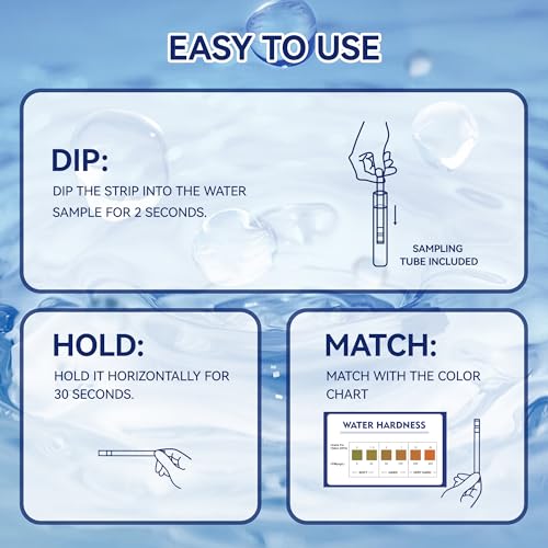 Water Hardness Test Strips Kit for Home Drinking Water and Pool Spa 200CT (200 Count)