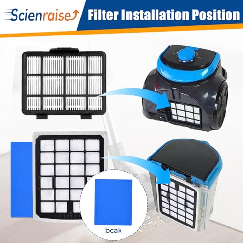 NEN180 Filter Replacement Compatible with Eureka NEN186BL (4 Count)