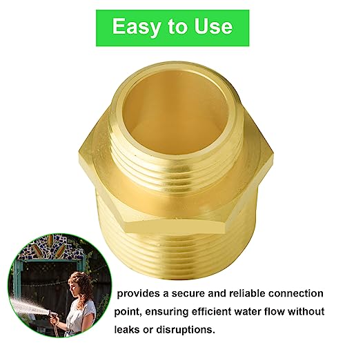 4 PCS 3 4" GHT Male x 1" NPT Male Garden Hose Adapters (4 Count)