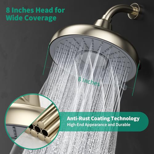 F8 Filtered Shower Head 8 Inch Shower Head High Pressure