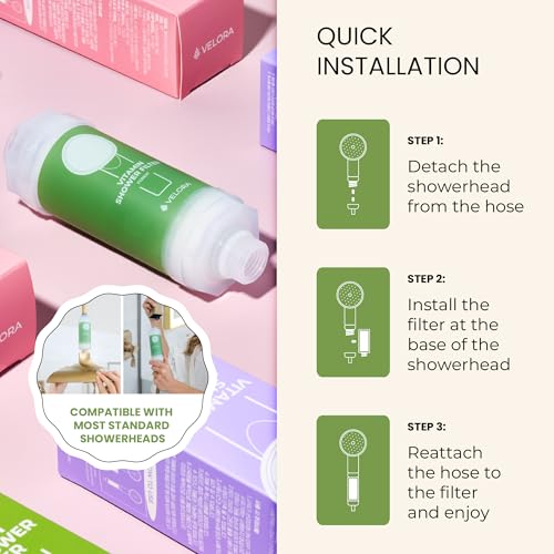 Vitamin C Shower Filter and Water Softener for Hard Water