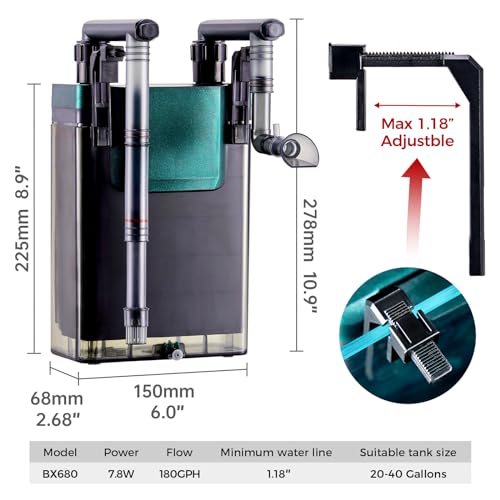 180GPH Hand on Filter for Aquariums