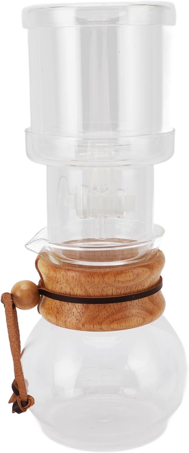 Ice Drip Coffee Maker, Clear Glass Cold Brew Set, Adjustable Water Flowing Maker with Portable Design, Ideal for Household & Tea Room, 400ml