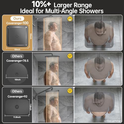 All Metal 10" Luxurious Gray Rain Shower Heads with Handheld Spray