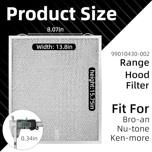 S99010430 002 Range Hood Aluminum Mesh Filter (2 Count)