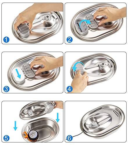 16Pcs Cat Water Fountain Filter Fit 101oz (8 Count)