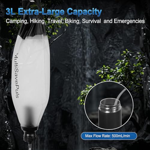 Gravity Water Filter Straw 3L