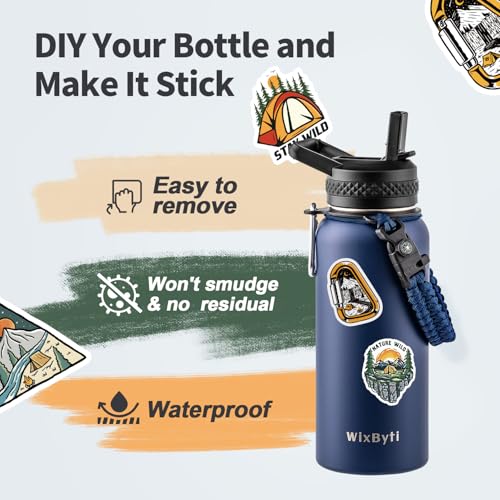 32 oz Insulated Water Bottle with Straw