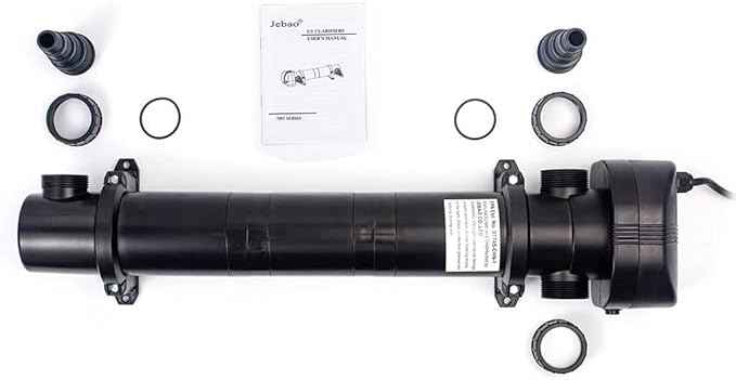 Jecod Jebao PU55 PU-55 Pond and Aquarium Clarifier, 55-watt, Black