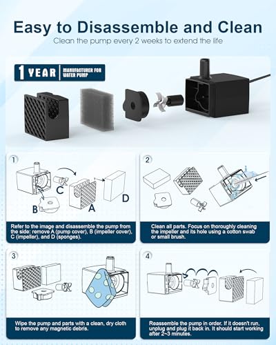 Dog Water Fountain Pump Replacement for D2341