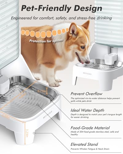 Automatic Dog Water Bowl Dispenser with Patented Faucet