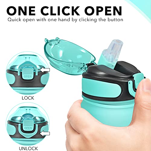 32 oz Drinking Water Bottle with Times to Drink and Straw